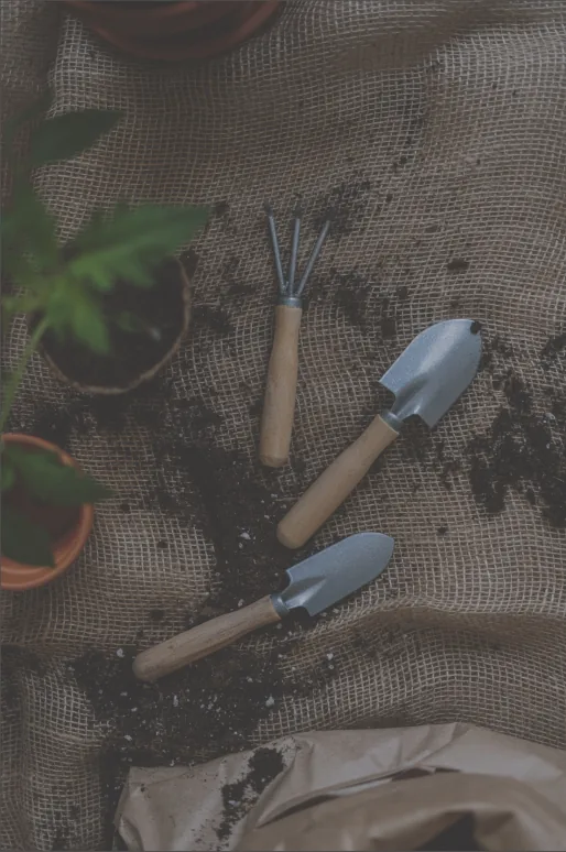 Hier sieht man eine Abbildung von diversem Gartenwerkzeug